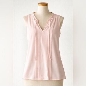 J.Crew blush sleeveless blouse XXS petite workwear